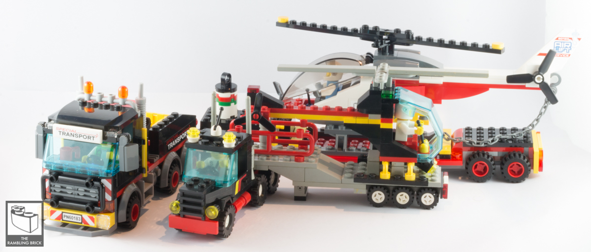 Thirty Years of LEGO® Helicopter Transporters [Review 6357 vs 60183]