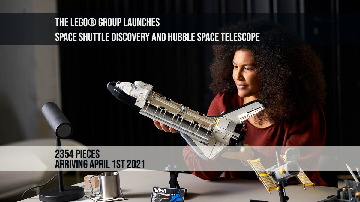 The LEGO® Group Launches 2354 Piece Space Shuttle Discovery, and Hubble Space Telescope [10283 announcement].
