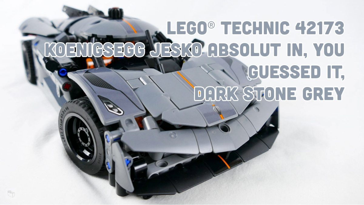 A  Grey Car : 42173 Koenigsegg Jesko Absolut in, you guessed it, dark stone grey!