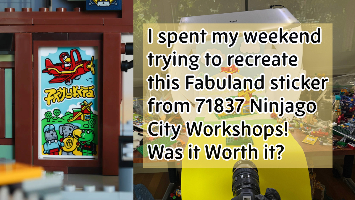 I spent my weekend trying to recreate this Fabuland sticker from 71837 Ninjago City Workshops! Was it Worth it?