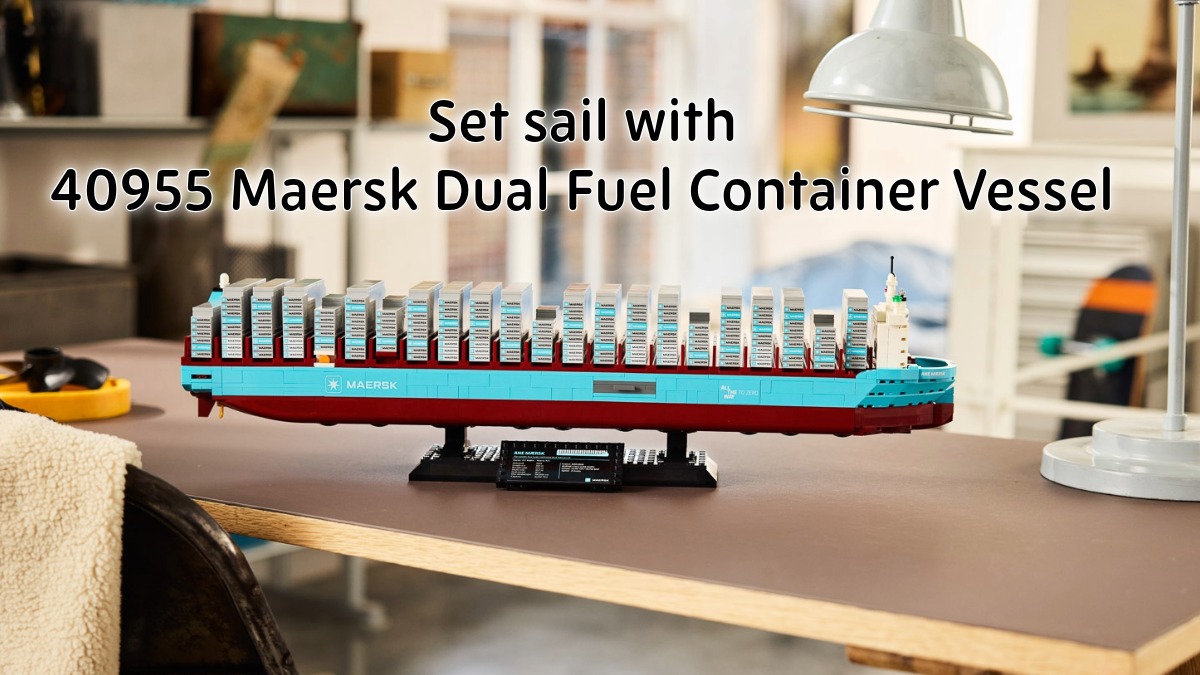 Set sail with 40955 Maersk Dual Fuel Container Vessel